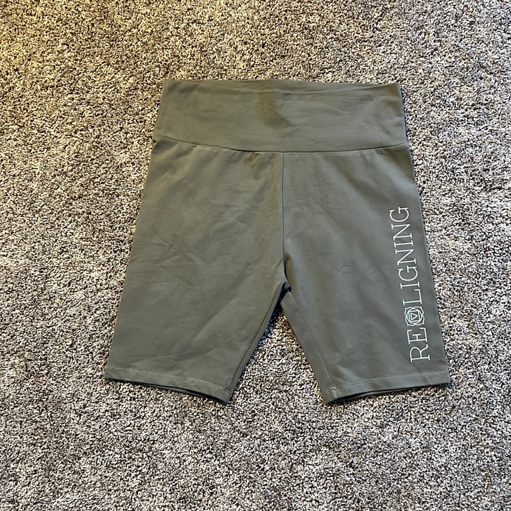 Olive green athletic/bike shorts